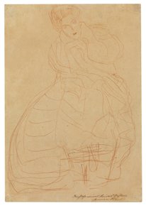 Retrato de Adele Bloch-Bauer. Estudio de vestuario con las manos en forma de herradura