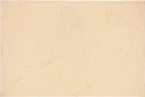 Desnudos reclinados, 1913 de Gustav Klimt
