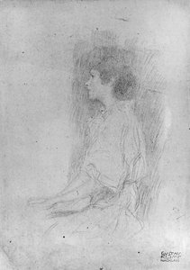 Chica Sentada en la Sombra de Gustav Klimt
