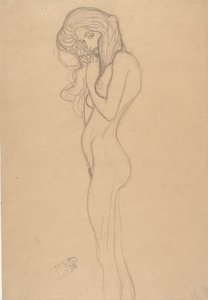Estudio de Desnudo Femenino de Pie para El Friso de Beethoven, 1901