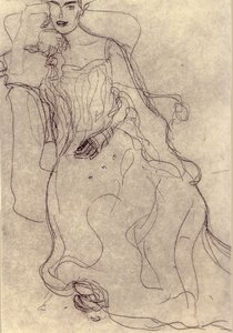 Estudio para el cuadro Retrato de Adele Bloch-Bauer I de Gustav Klimt