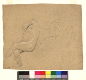 Studien zu zwei sitzenden Kinderakten de Gustav Klimt