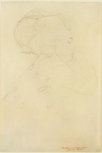 Estudio para "La novia", c.1917-18 (lápiz sobre papel) de Gustav Klimt