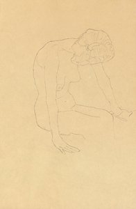 Estudio de un desnudo femenino, c.1908-1909 de Gustav Klimt