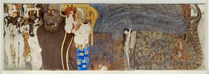 El " Friso de Beethoven ", detalle de Gustav Klimt