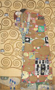 El Friso Stoclet, (detalle): El Abrazo, 1905-1909 de Gustav Klimt