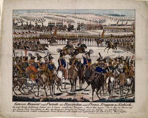 Desfile ruso-prusiano en Kalisz de Gustav Kühn