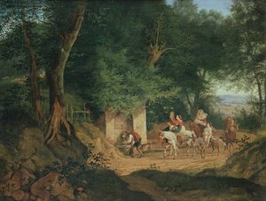 El pozo en el bosque de Ariccia, 1831 de Gustav Karl Ludwig Richter