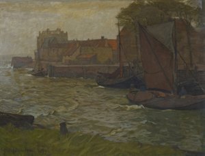 En el puerto de Veere de Gustav Schönleber
