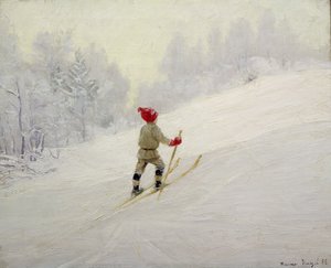 Entrenamiento de esquí de Gustav Wentzel