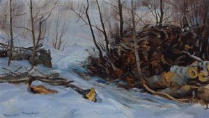 Paisaje invernal de Gustav Wentzel