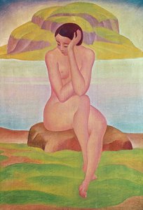 Chica en una roca