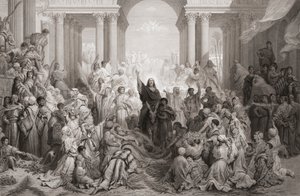 Entrada de Cristo en Jerusalén de Gustave (after) Dore