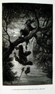 Ilustración de Gustave Dore para "Le Capitaine Fracasse" de Pierre Théophile Gautier (1811-1872)Escritor, poeta, pintor y crítico de arte francés. Defensor del Romanticismo, la obra de Gautier es difícil de clasificar y sigue siendo un punto de referencia 