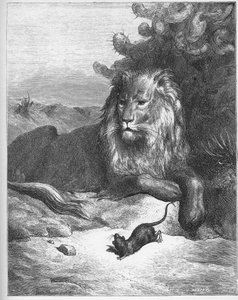 El león y el ratón - de 