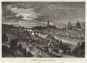 Florencia, vista desde San Miniato de Gustave Bauernfeind