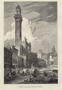 El ayuntamiento de Siena de Gustave Bauernfeind