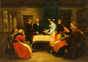 Una boda alsaciana, 1869 de Gustave Brion