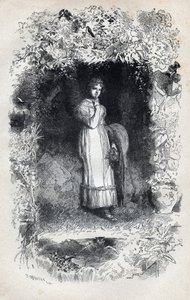 Retrato de Fantine enamorada de Tholomyes - Ilustración de Gustave Brion (1824-1877) para “Los Miserables - Primera parte: Fantine” de Victor Hugo (1802-1885) 1862 de Gustave Brion