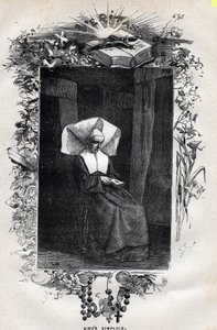 Retrato de la Hermana Simplice - Ilustración de Gustave Brion (1824-1877) para "Los Miserables - Primera parte: Fantine" de Victor Hugo (1802-1885) 1862 de Gustave Brion