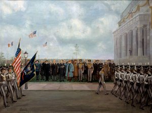 "El mariscal Joffre en misión en Washington" de Gustav Brock (1881-1945). 1917 (óleo sobre lienzo) de Gustave Brock