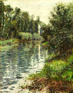 Una pequeña rama del Sena, Argenteuil, 1888-90 de Gustave Caillebotte
