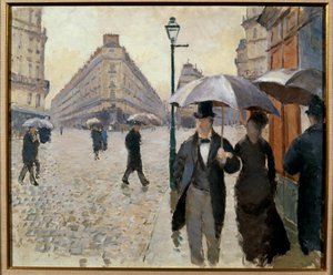 Una calle de París con tiempo lluvioso (Place de l