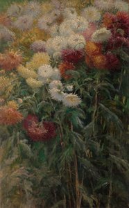Crisantemos en el jardín de Petit-Gennevilliers de Gustave Caillebotte