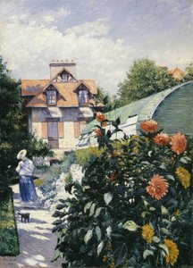 Dalias, Jardín en Petit Gennevilliers de Gustave Caillebotte