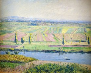 En francés:  La Plaine de Gennevilliers La llanura de Gennevilliers desde las colinas de Argenteuil de Gustave Caillebotte