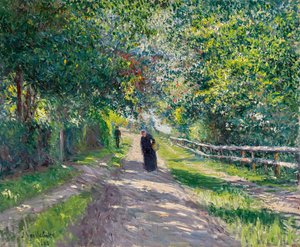 Alemán: Allee der Villa des Fleurs en Trouville Avenida de la Villa des Fleurs en Trouville de Gustave Caillebotte