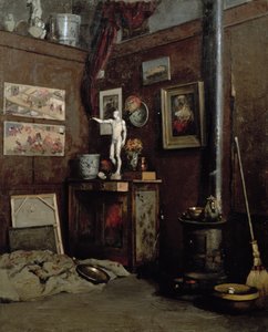 Interior de un estudio de Gustave Caillebotte