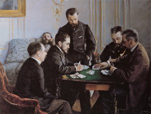 La Partie de bésigue, ca 1881 de Gustave Caillebotte