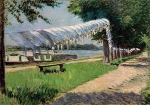 Ropa secándose a orillas del Sena, Petit Gennevilliers de Gustave Caillebotte