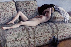 Desnudo en un sofá de Gustave Caillebotte
