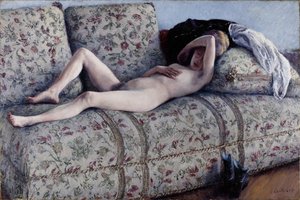 Desnudo en un sofá de Gustave Caillebotte