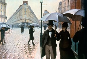Calle de París en un Día Lluvioso