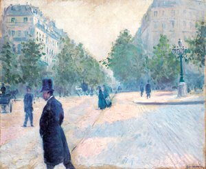 Place Saint Augustin, Clima Nebuloso, 1878 de Gustave Caillebotte