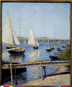 Veleros en Argenteuil de Gustave Caillebotte