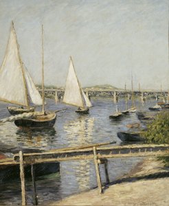 Barcos de Vela en Argenteuil, c. 1888 de Gustave Caillebotte