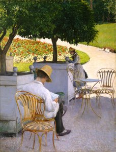 Los naranjos o El hermano del artista en su jardín de Gustave Caillebotte