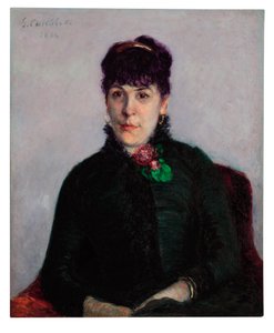 Mujer con una rosa, 1884