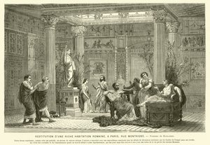 Reconstrucción de la casa de un romano adinerado, Rue Montaigne, París, Francia de Gustave Clarence Rodolphe Boulanger