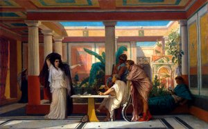 Ensayo teatral en la casa de un poeta de la antigua Roma, 1855