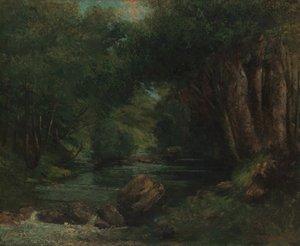 Un arroyo en el bosque de Gustave Courbet