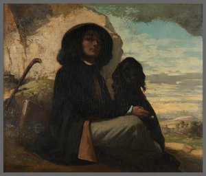 Autorretrato conocido como «Courbet con el perro negro»