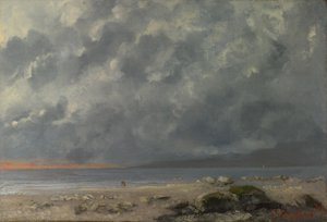 Escena de playa de Gustave Courbet