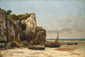 Playa en Normandía de Gustave Courbet