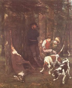 La presa (caza con perros) de Gustave Courbet