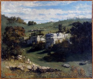 Francés: Paysage du Jura
Alemán: Landschaft des Jura de Gustave Courbet